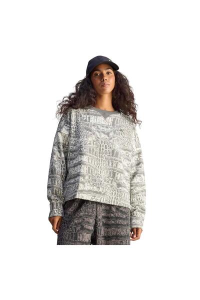 adidas Jw4648-K by Stella Mccartney Loose Women's Sweatshirt Gray