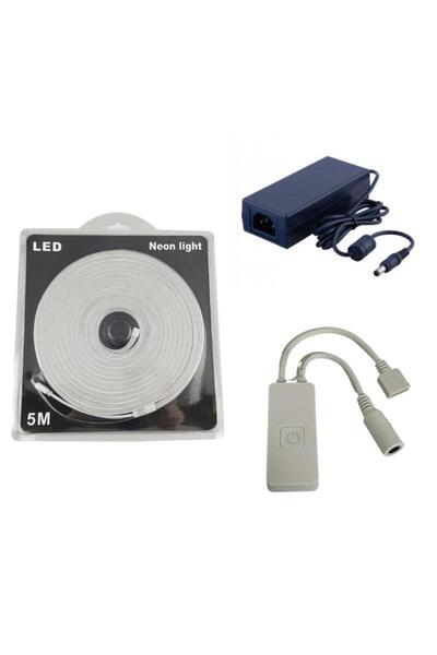 DORA LED Tuya Destekli Wifi Kontrollü 6x12mm Esnek RGB Neon Şerit Led Set 5 M...
