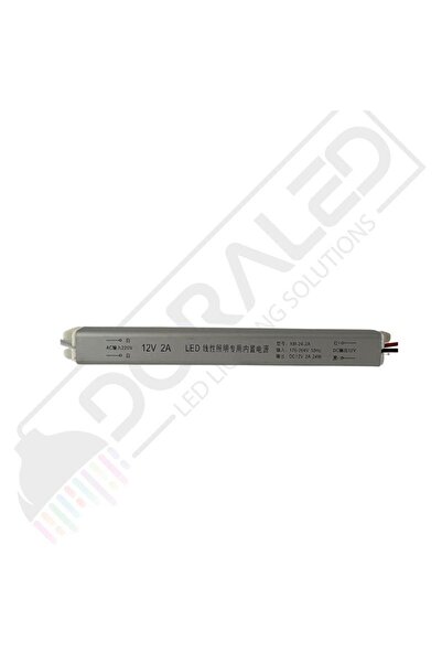 DORA LED Ultra slim ince parmak led adaptör 12 volt 2 amper 24 watt (15x2x2cm)