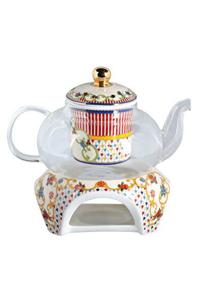 Lucky Art إبريق شاي زجاجي من فيورا بون