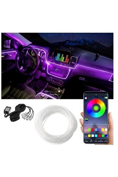 DORA LED Araç Içi Atmosfer Ambiyans LED Neon Ip LED Rgb App Kontrollü 5 Parça