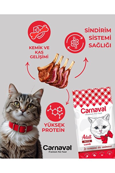 Carnaval Kuzu Etli Yetişkin Kedi Maması 1.5kg