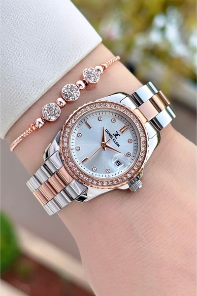 Daniel Klein Bronz Metalik Renk 2 Yıl Garantili 30 Mm Kadın Kol Saati ve Bile...