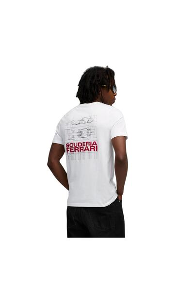 Puma 632789-04 Ferrari Sportswear Car g Tee Men's T-Shirt White
