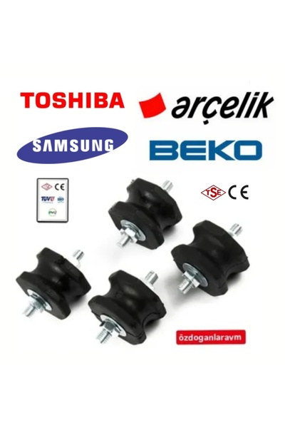 Universal Klima Konsol Titreşim Önleyici Takoz Lastiği 45x2 (4'lü Paket)