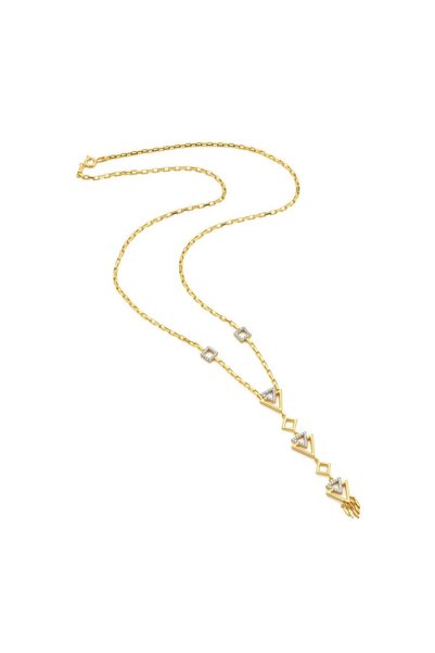 ZENA ACCESSORİES قلادة هابي سول من الفولاذ الذهبي