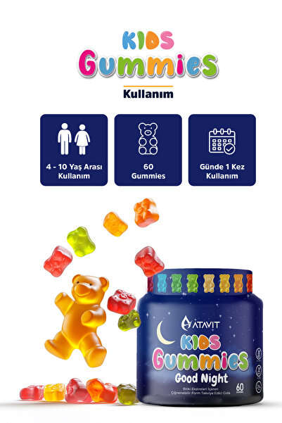 Atavit Gummies Good Night KIDS 60 Çiğnenebilir Form