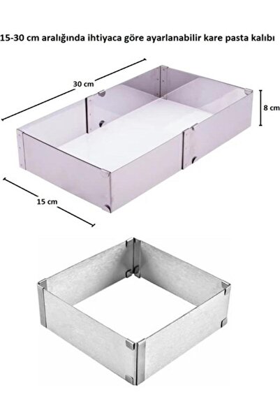 Lilasso Square and Round Adjustable Cake Pastry Mold Cutting Wire Spatula Set