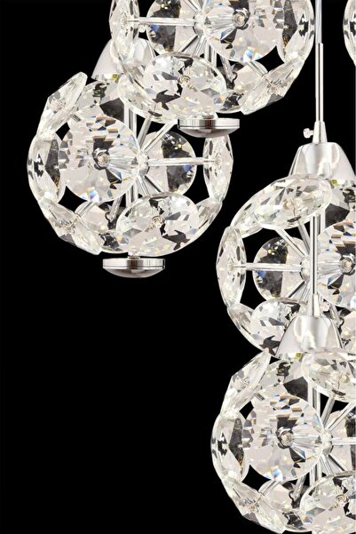 İstanbul Avize İstanbul Avize Dali 6'lı Gümüş 3 Renk Ledli Modern Led Avize