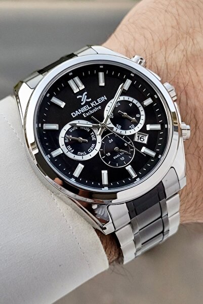 Daniel Klein Gri Siyah Renk Ayarlanabilir Kordonlu 43 Mm Fonksiyonlu Erkek Ko...