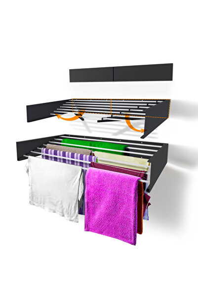 Genel Markalar Belize 120 cm Çamaşır Kurutma Askısı 7 Gözlü Duvara Monte Çama...