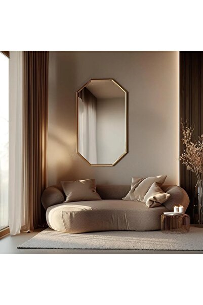 MKS Design 60x90 Köşegen Ayna / Asimetrik Duvar Dekoru / Asimetrik Ayna / Konsol Aynası / Düzensiz Ayna