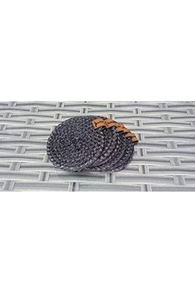 Life For You 6 Pieces 10cm Wicker Coasters Tea Coffee Cup Coasters Black & An...