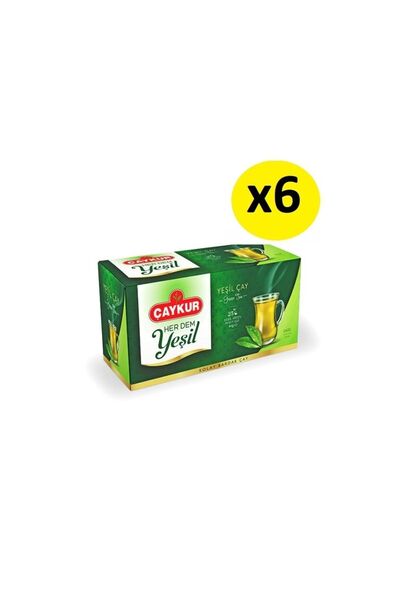 Çaykur Yeşil Çay Bardak Poşet (SADE) 40gr 6 Adet