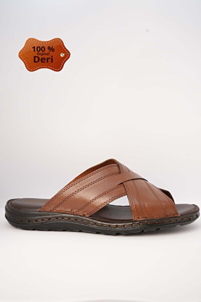 Kristal Kr.97 Анатомічна підошва, зовнішня частина з натуральної шкіри, чоловічі тапочки