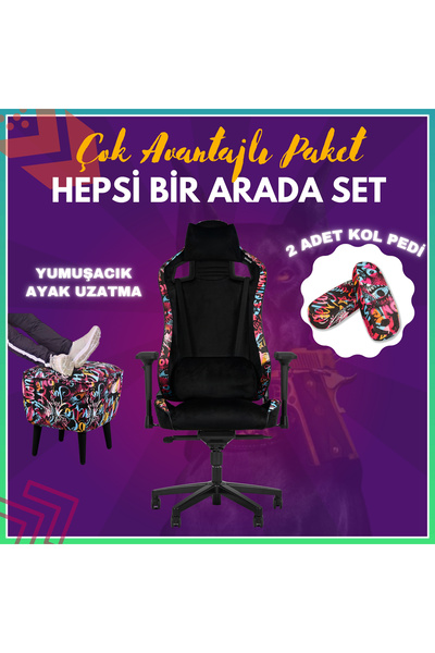 XMAX Pro / Ayak Uzatmalı Kol Pedli Maximus 4D Kol Orijinal Yarasa Mekanizmalı Supreme Oyuncu Koltuğu