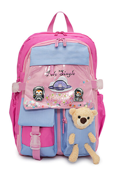 eBavul Teddy Bear Detailed Primary School Bag Set for Girls and Boys