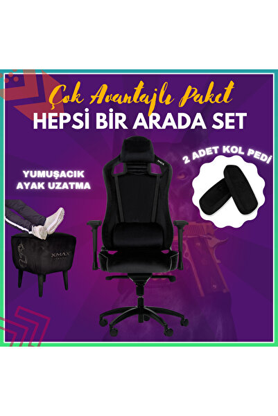 XMAX Pro / Ayak Uzatmalı Kol Pedli Maximus 4D Kol Orijinal Yarasa Mekanizmalı Oyuncu Koltuğu