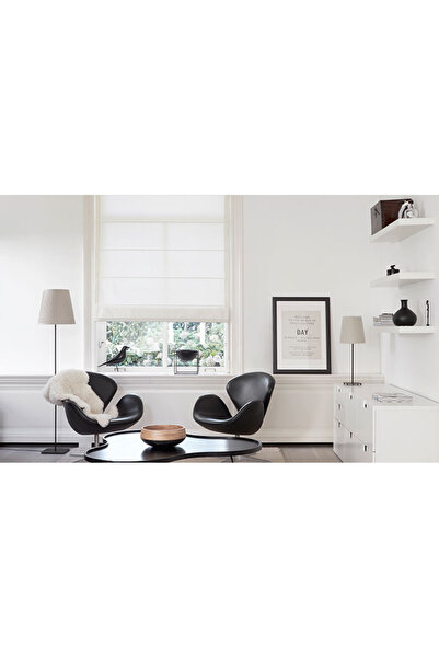 rendecioğlutekstil Katlamalı Keten Perde Sık Doku Tergal Keten Ekru Kırık Beyaz