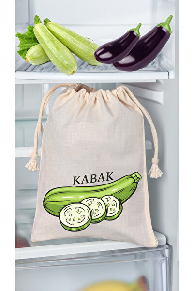 APRENDİ Sebze - Meyve Kesesi / Torbası Buzdolabı Organizer (KABAK) 25x35