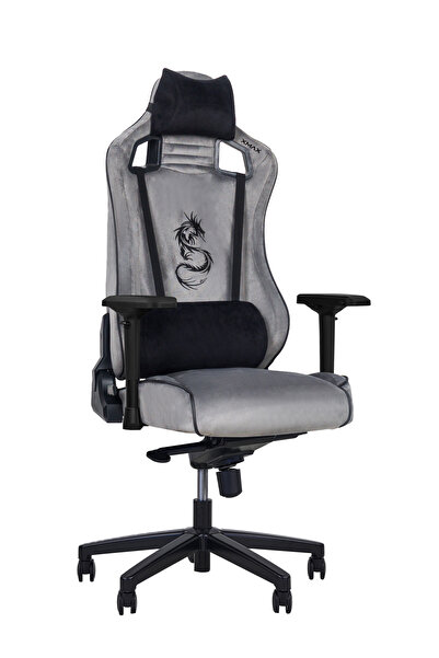 XMAX Pro / Ayak Uzatmalı Kol Pedli Maximus 4D Kol Orijinal Yarasa Mekanizmalı Gri Oyuncu Koltuğu