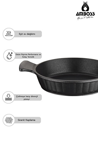 Amboss Set de tigăi din titan turnat cu cuarț 2 bucăți 18-20 cm