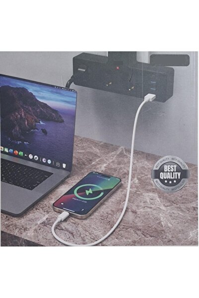 Zoli 2500W Akım Korumalı 3 Prizli,3Usb Ve 1 Type-c Pd 20w Bağlantılı Duvar Tipi Priz Beyaz