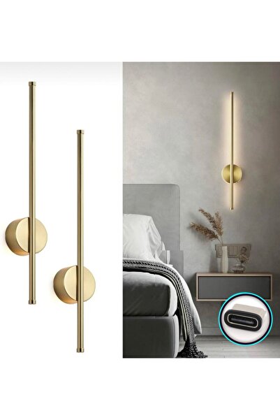 umo light ŞARJLI 70CM GOLD DUVAR APLİK GÜNIŞIGI 3000K