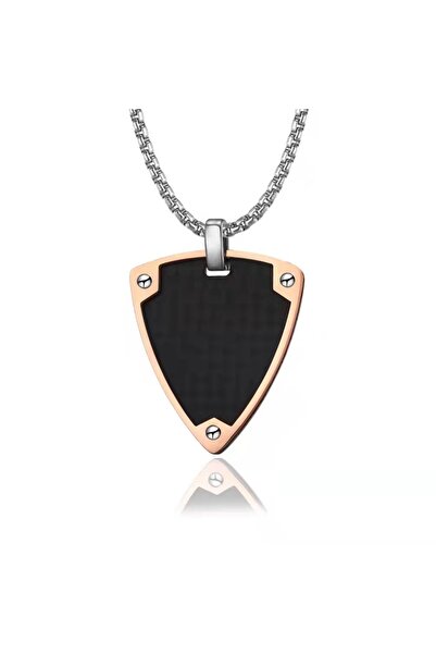 Lee Cooper LC.N.01303.450 قلادة رجالية مثلثة من الفولاذ المعدني اللون
