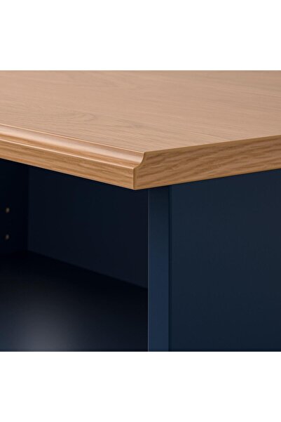 IKEA Açık Kitaplık Raf Ünitesi Koyu Mavi Renk 60x140 cm Ev Dekorasyonu