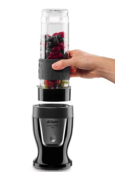 Arzum Shake’N Take One Kişisel Smoothie Blender Buz Kırma 300W 570ml Şişe Siyah - AR1120