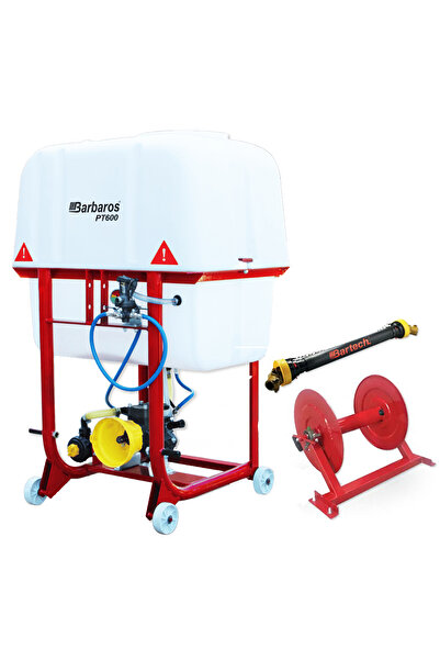 BARTECH Pt600-d Şaftlı 3 Membran Pompalı Makaralı Pülverizatör 600 Litre