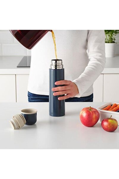 IKEA Termos Parlak Mavi Renk MeridyenDukkan 0,5 Litre 25 Cm Paslanmaz Çelik