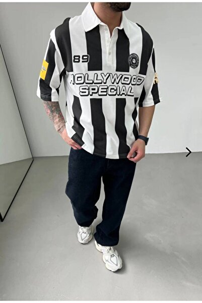 Venüs OVERSIZE POLO YAKA BASKILI TSHIRT