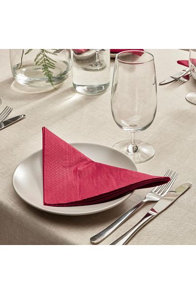 IKEA Servicing Napkin 40X40 cm 50 Pieces Burgundy Colored Napkin Meridyendukkan