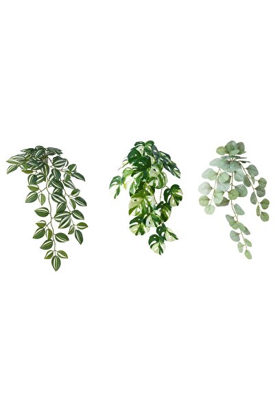 IKEA 3 Parça Yapay Yeşil Bitkiler MeridyenDukkan 3 Parça İç/Dış Mekan Yapıştı...