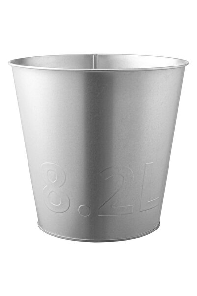 IKEA Çelik Saksı, Galvanizli Gümüş Renk MeridyenDukkan 24 cm İç-Dış Mekan Kul...