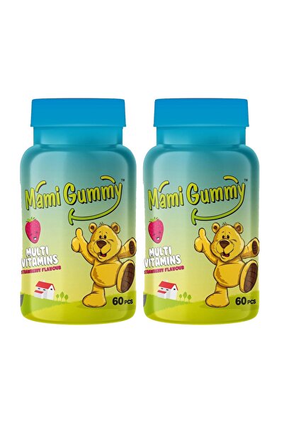 Mami Gummy علكة فيتامينات متعددة للأطفال 60 قطعة جيلاتينية قابلة للمضغ بنكهة ...