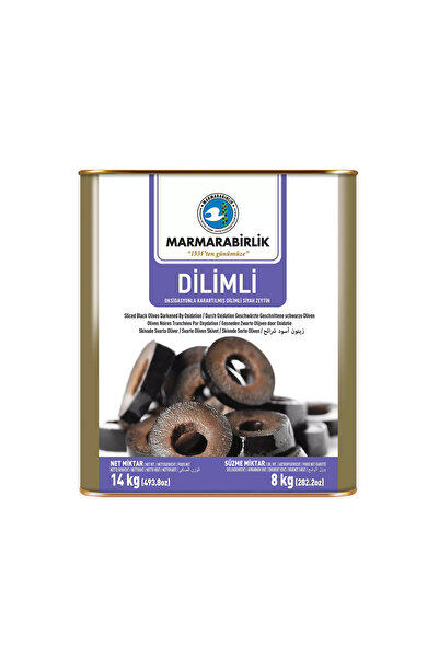 MarmaraBirlik Marmara Birlik Zeytin Dilimli Siyah 8 kg Teneke