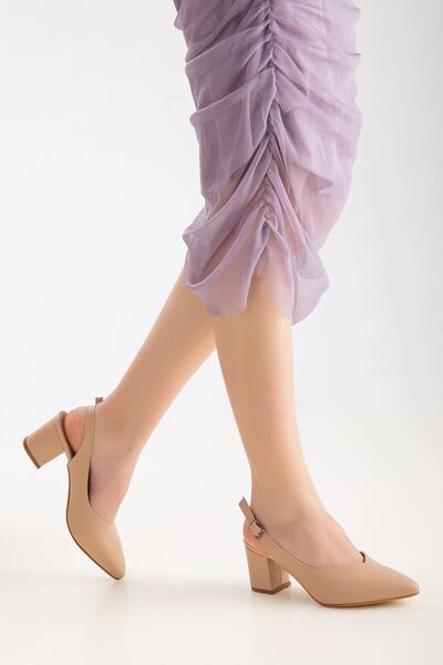 MaskButik Halsey Nude Heeled Shoes