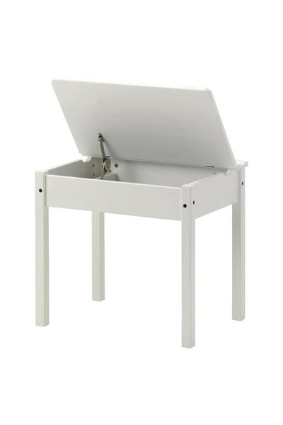 IKEA SUNDVIK Çocuk Masası, Beyaz, 58x45 cm Saklama Gözlü