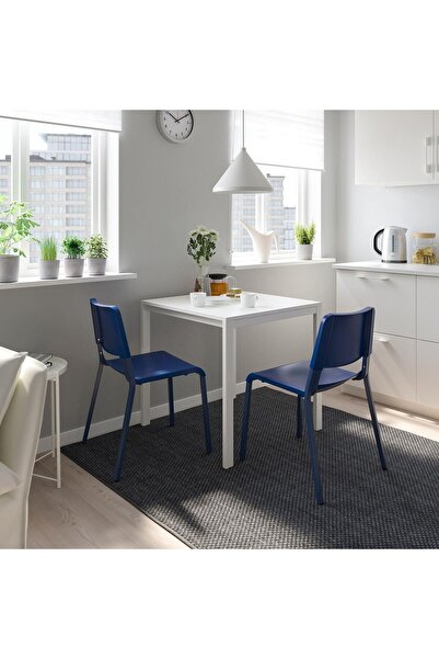 IKEA Plastik Sandalye, Mavi Renk Salon-Mutfak-Balkon Sandalyesi