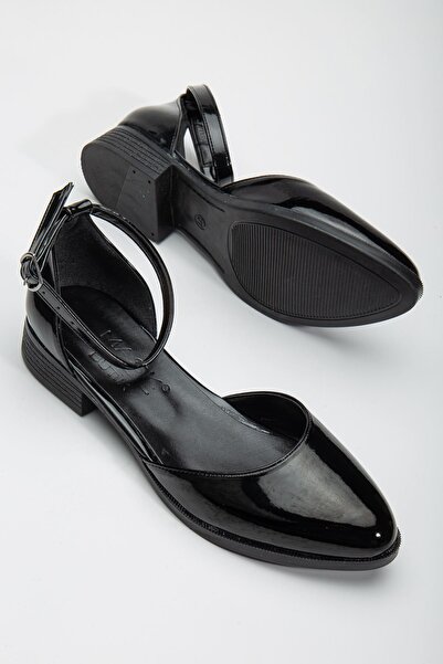 MaskButik Tilda Low Heel Patent Leather Shoes Black