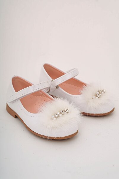 Cappale Pantofi de balet pentru copii din piele lacuita albă