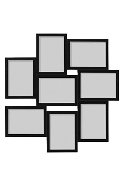 IKEA 8 Resimlik Kolaj Çerçeve, Siyah Renk 13x18 cm ABS Plastik Ev-Ofis Dekora...