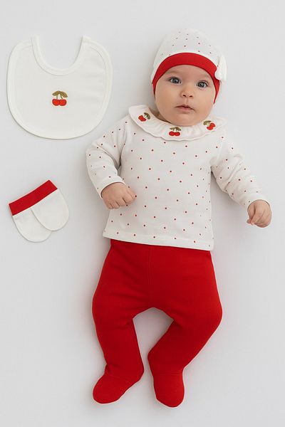 Cherub Baby Cherry Baby Girl Newborn 5 Piece Hospital Release Bodysuit Set