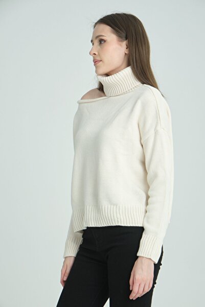 İLKCET MODA Pulover oversize cu umeri înalți