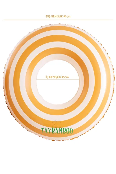 TAYBAMBoo Fuuny Swimming Ring 91cm Orange Striped