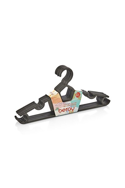Beray 12 Pieces Black Plastic Clothes Hangers