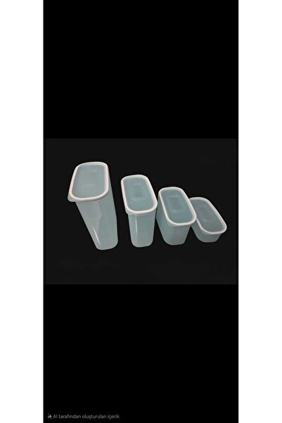 Tupperware Su Oval Set of 4 Blue Dry Food Storage Containers